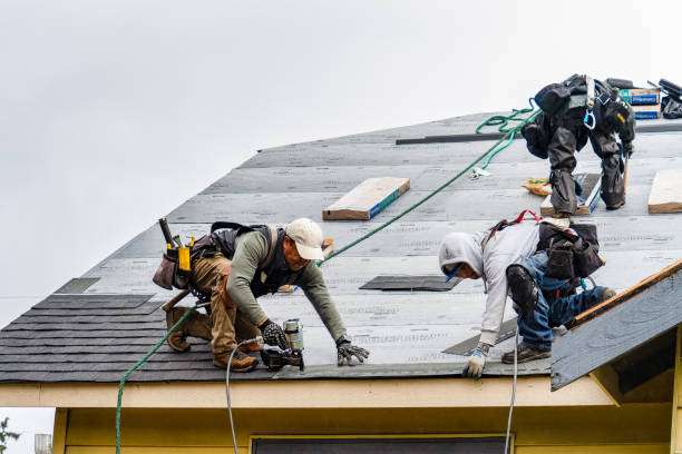Professional Gutter Installation technician working in Westville, IN